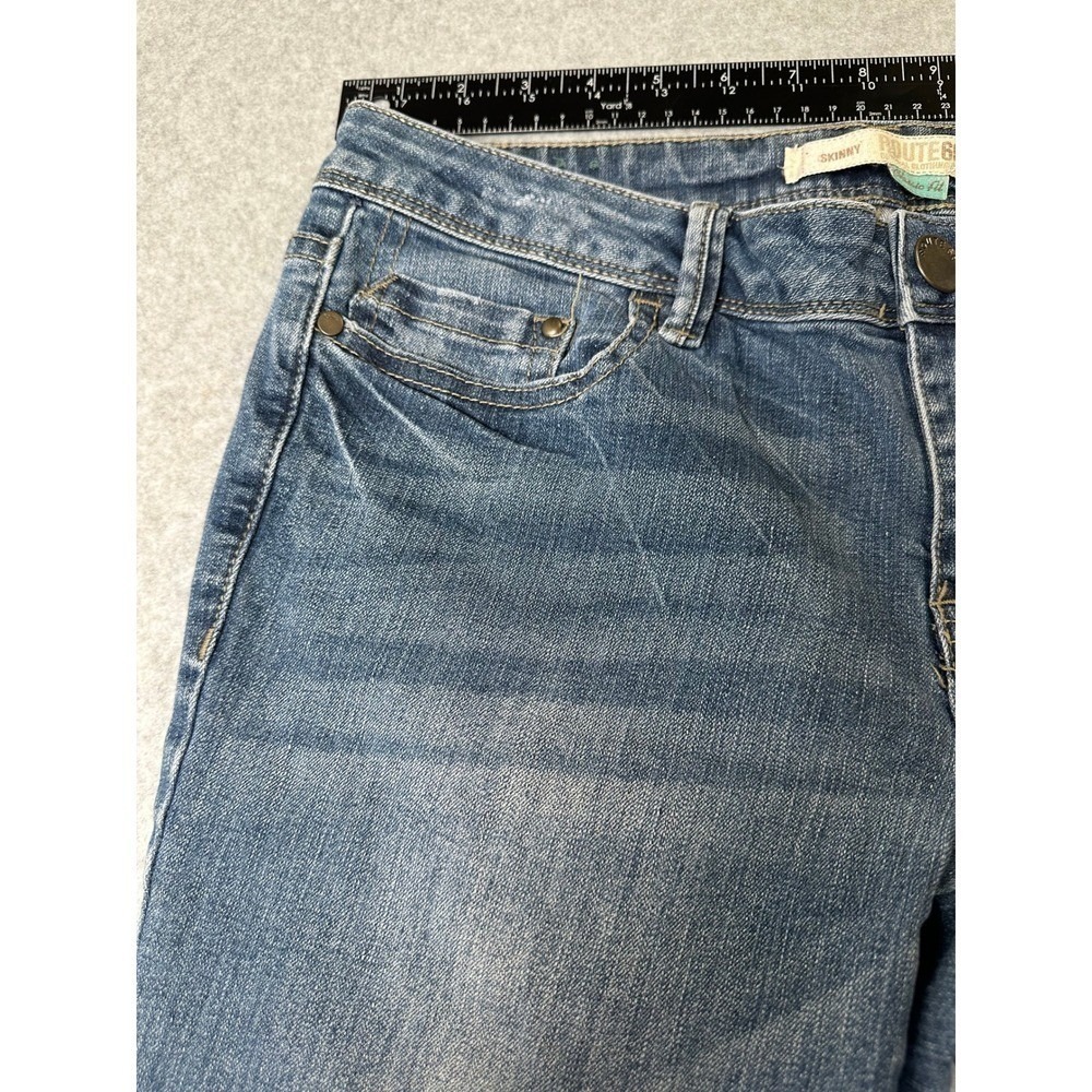 Route 66 Skinny Jeans Medium Wash Distressed Women Size 8 - Picture 7 of 10